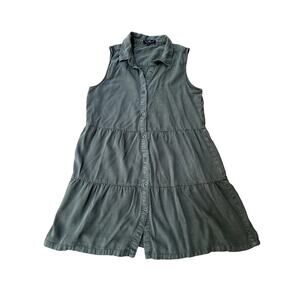 Velvet Heart Olive Tier Sleeveless Tencel Dress (size S)